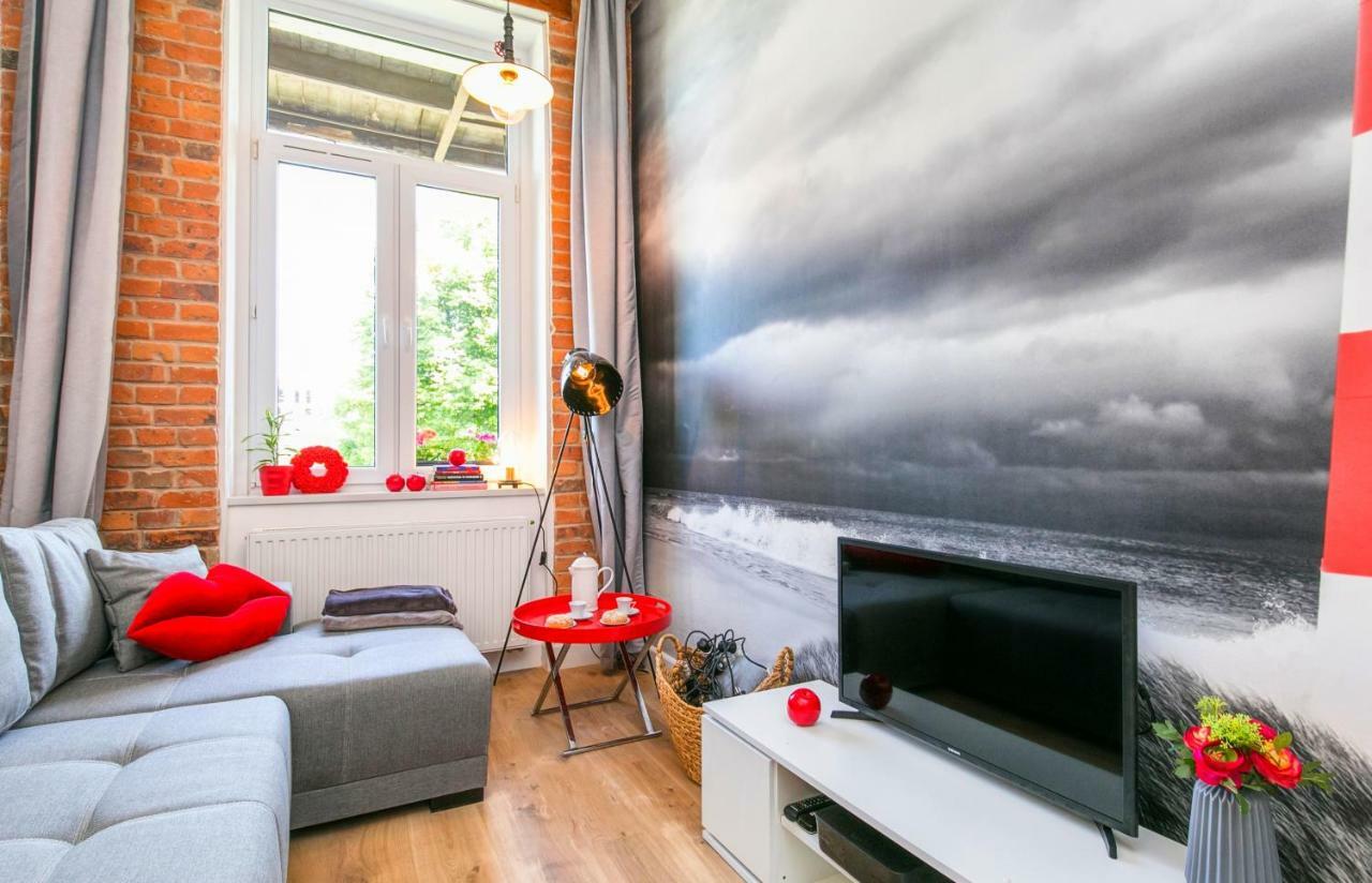 Berg Apartament Red Obok Starego Miasta Gdansk Luaran gambar